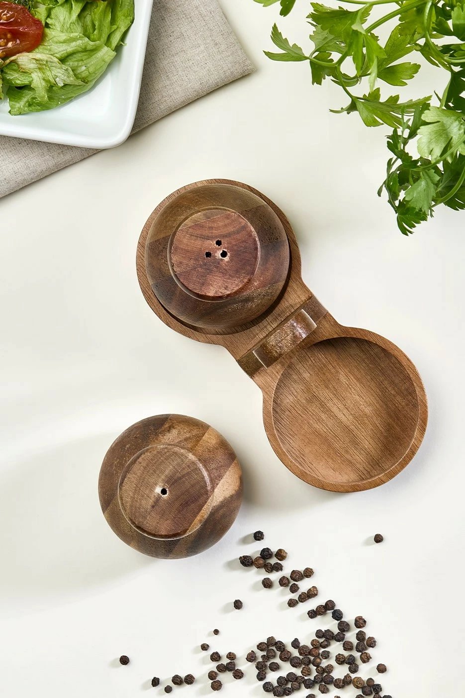 Set shaker prej druri akacie, 2 copë, Hermia