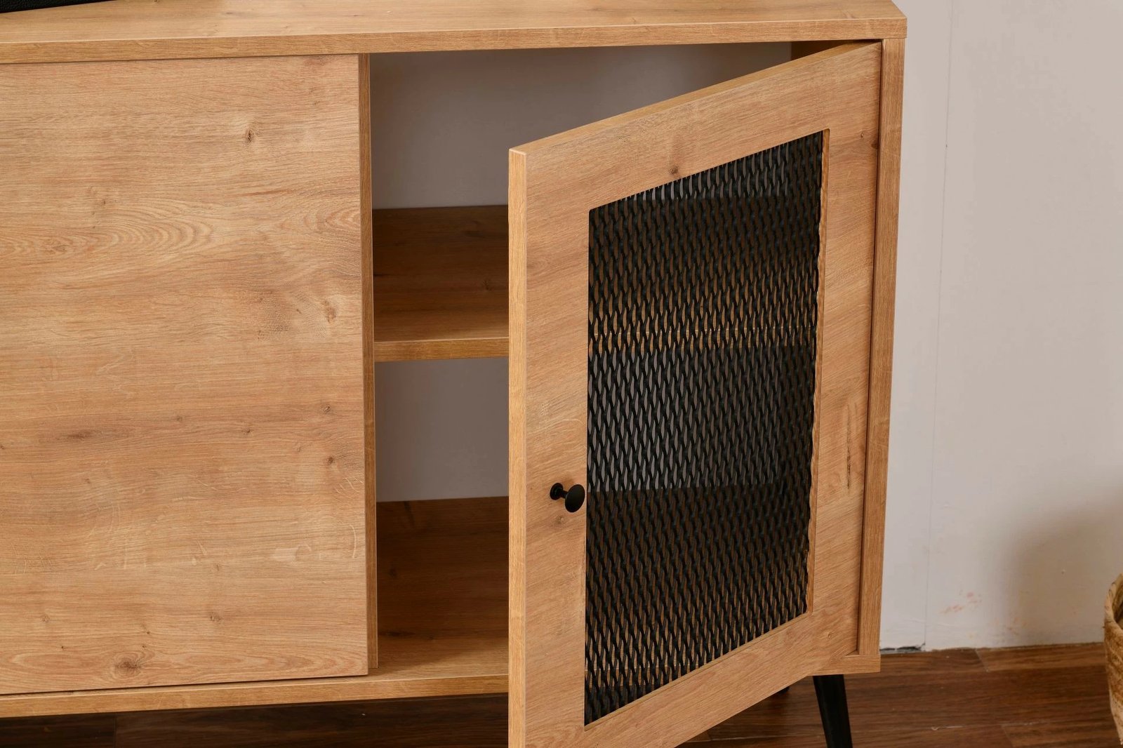 Konsolë Hanah Home, Wire, ngjyrë lisi