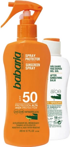 Spray për diell Babaria SPF50 unisex set 2 copë 200ml