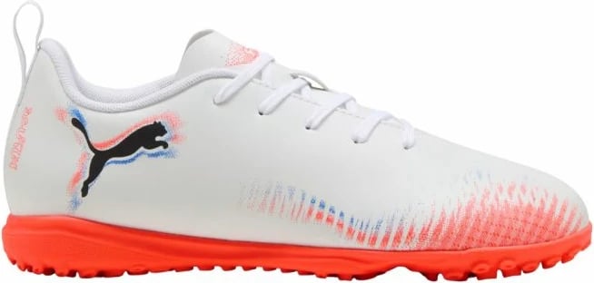 Atlete futbolli për fëmijë Puma, të bardha-portokalli