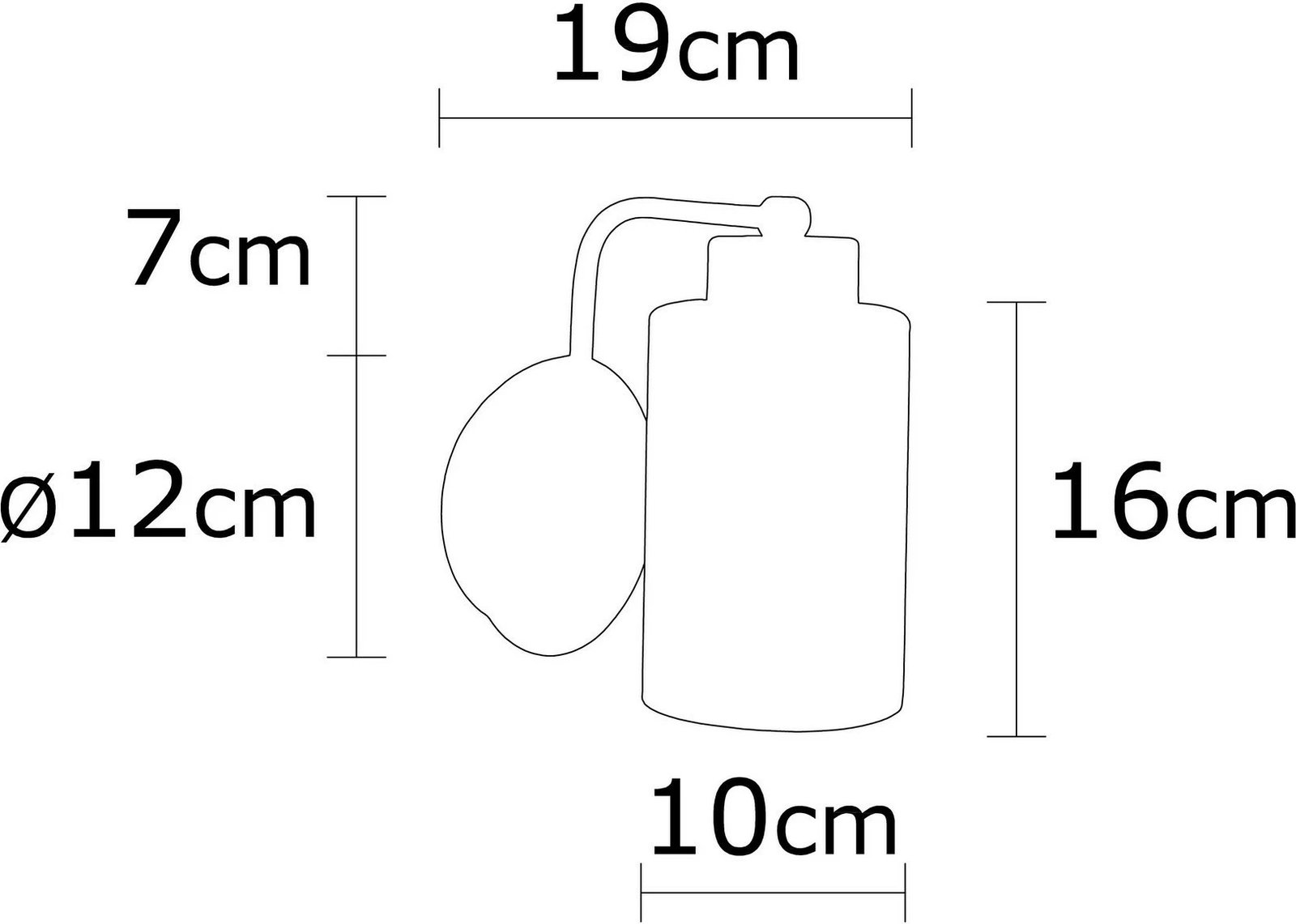 Llambë muri Opviq, Balcova, N-340, ngjyrë argjendi