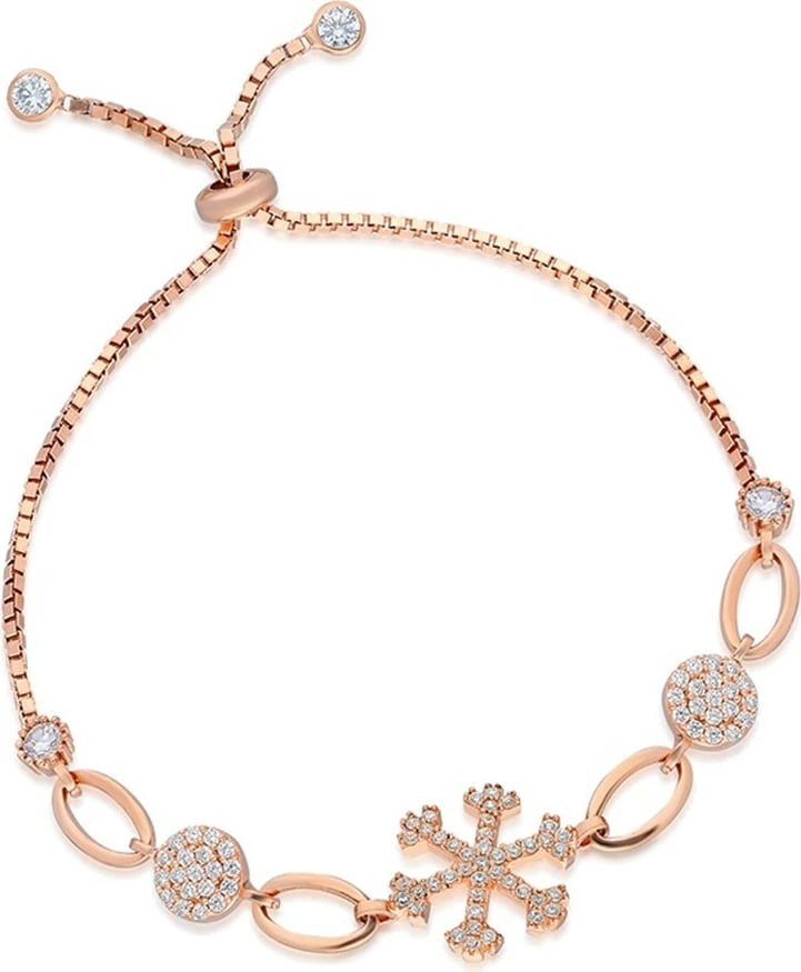 Byzylyk argjendi Jumeon, rozë gold dhe i bardhë, TRDYL439