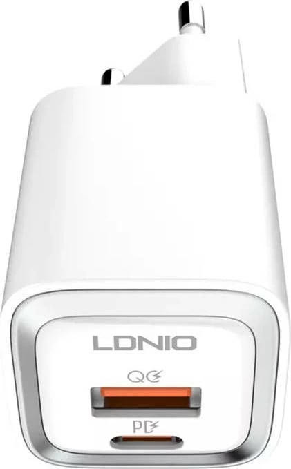 Karikues muri LDNIO A2318M, 20W, USB, USB-C, me kabllo USB-C në Lightning, Bardhë