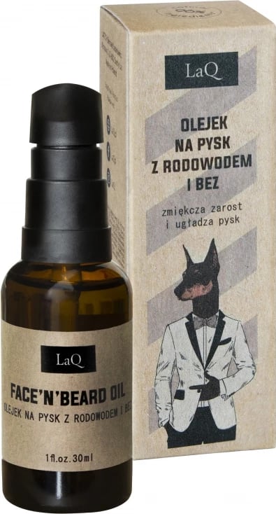 Vaj për mjekër LaQ Doberman për burra, 30ml