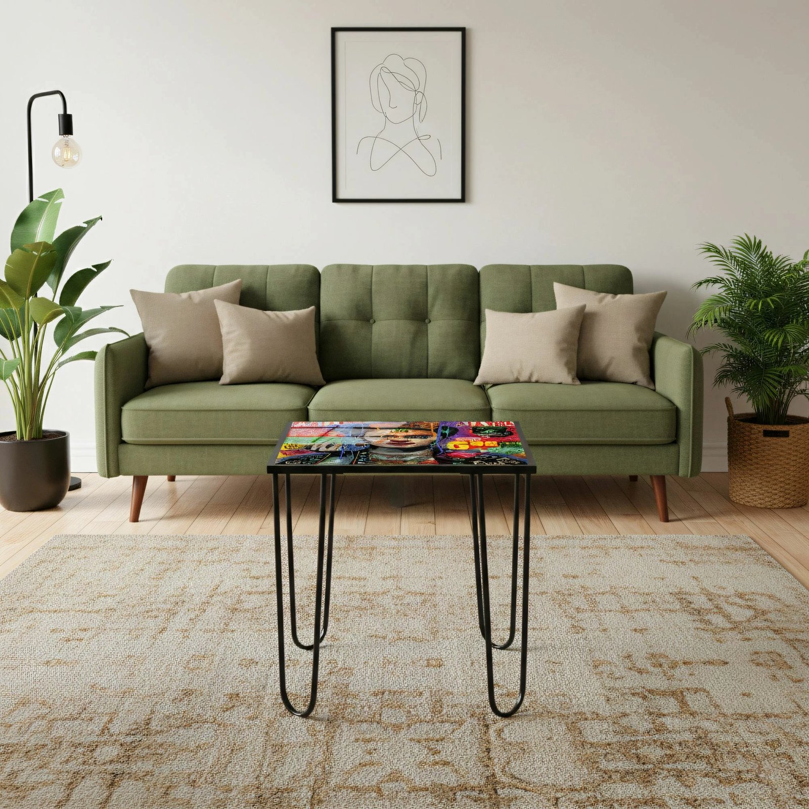 Tavolinë kafeje Skye Decor, shumëngjyrëshe, Shb-032-D