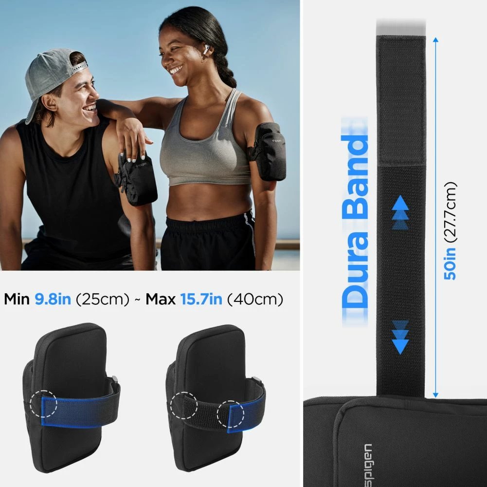 Mbështjellës krahu Spigen Dynamic Shield A702 për celular, i zi Mbështjellës krahu Spigen Dynamic Shield A702 për celular, i zi