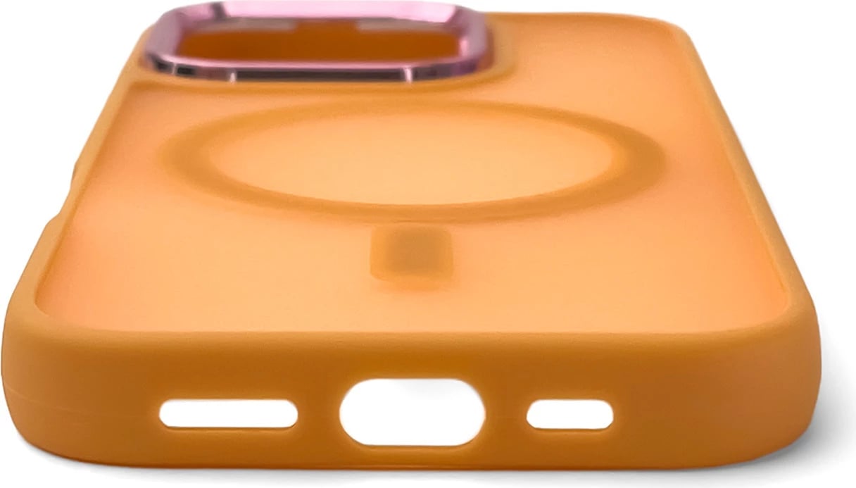 Mbështjellës Hurtel Magnetic Collection MagSafe për iPhone 16 Pro, portokalli