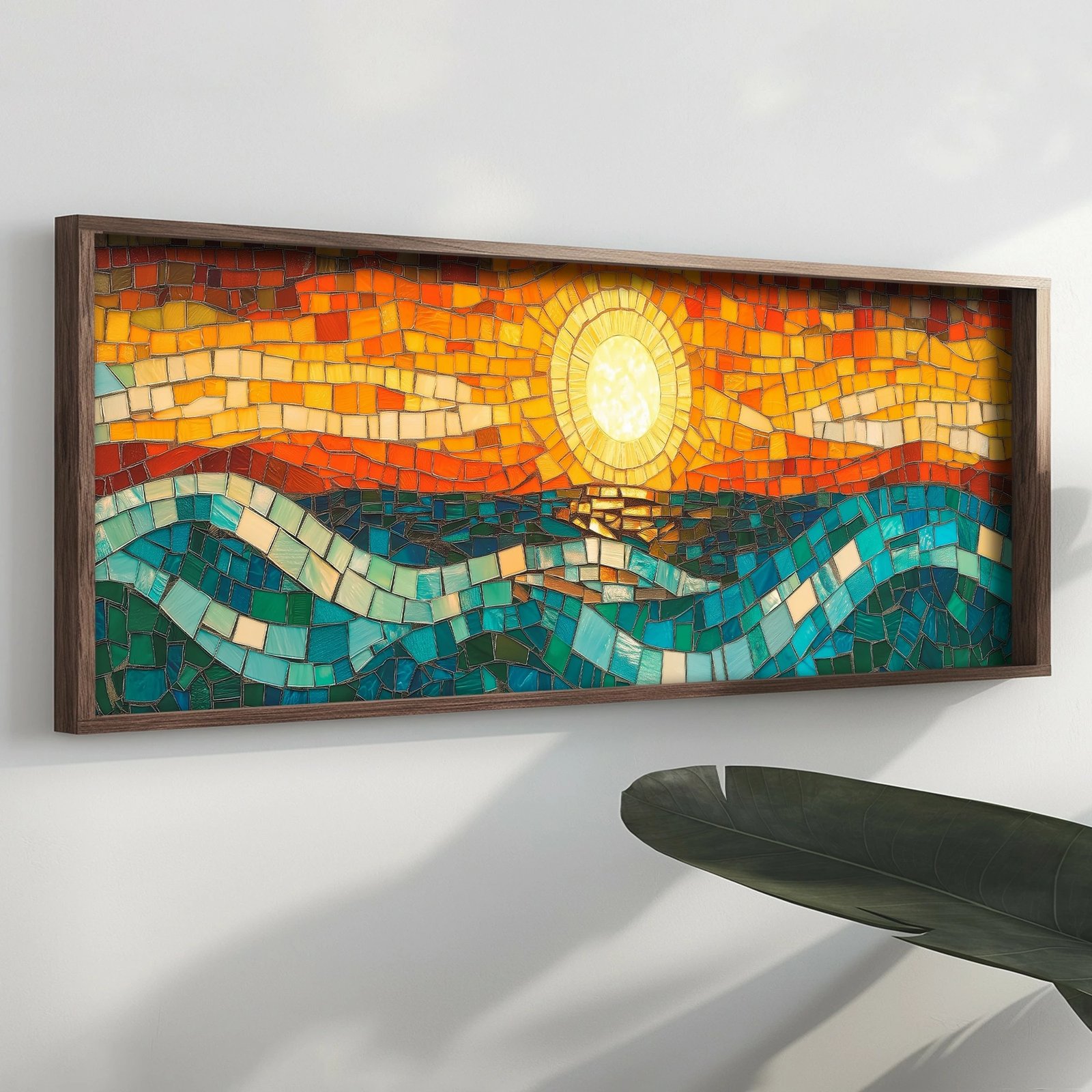 Pikturë dekorative me kornizë, MDF, shumëngjyrëshe, Wallity, EMR018, 40x120x3.5cm