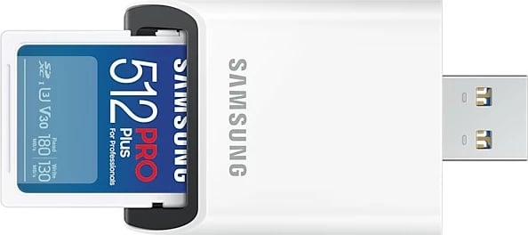 Kartelë SDXC Samsung PRO Plus 512GB, UHS-I, Class 3, e bardhë