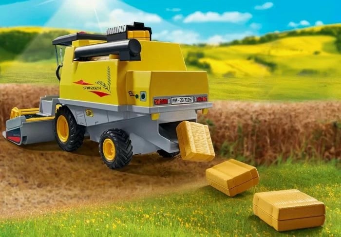 Set lodrash Playmobil Country 71267, kombajn drithi me aksesorë, plastikë, shumëngjyrësh