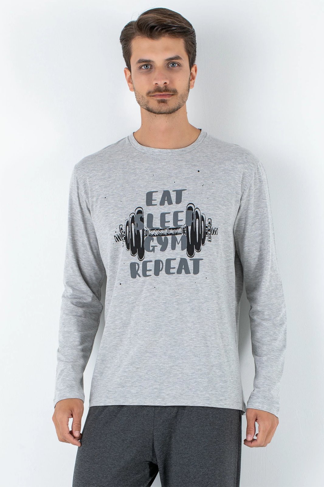 Set pizhamash për burra Jumeon, 002-000821, gri