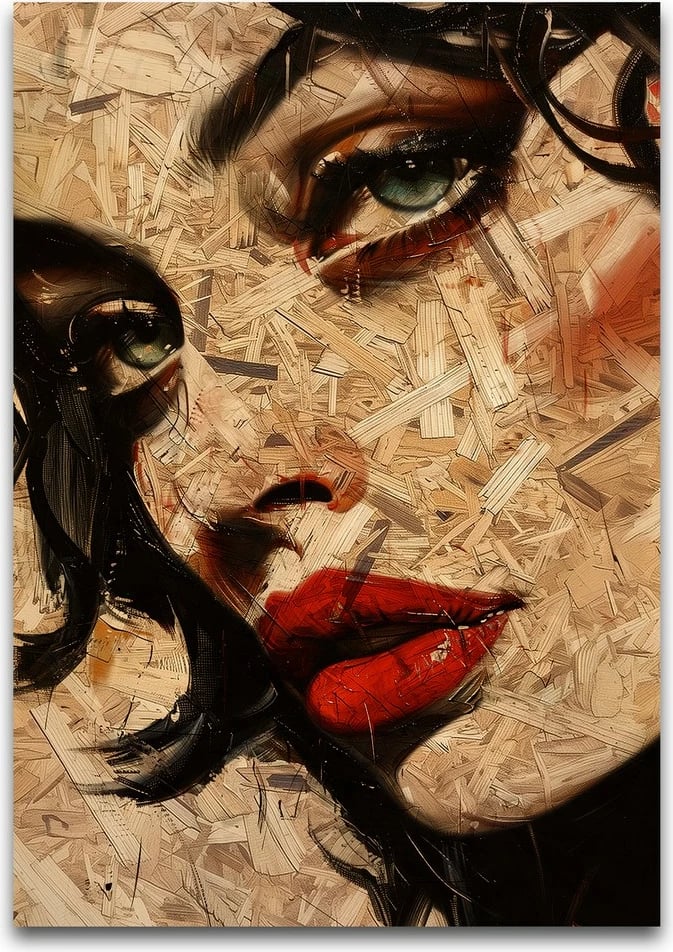 Pikturë dekorative me kornizë MDF, Wallity, Huhu313, shumëngjyrëshe, 70x100cm