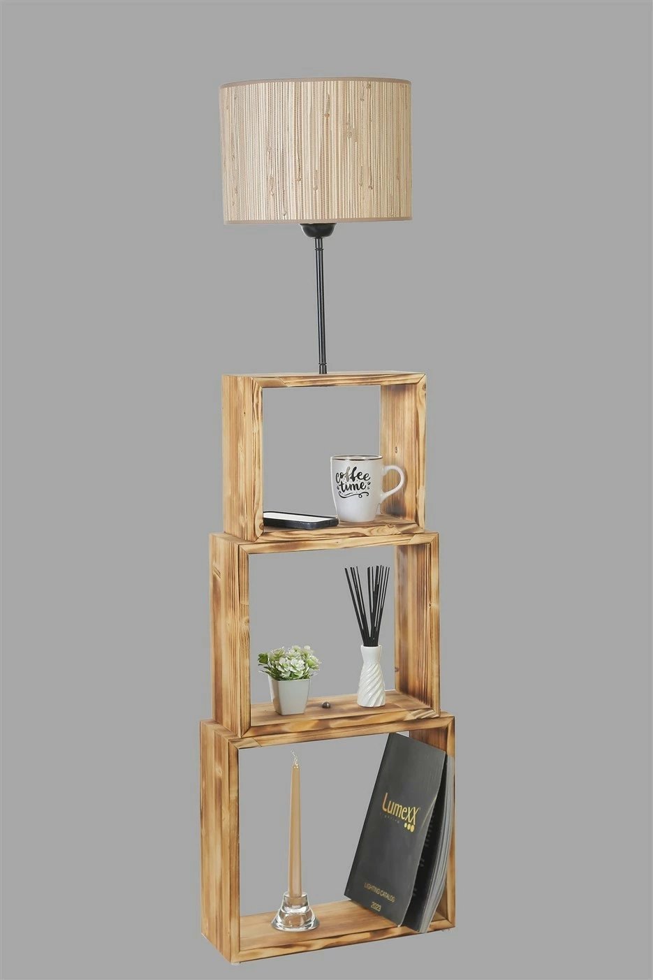 Llambë dyshemeje Opviq, 8835-1, krem, dru, e zezë