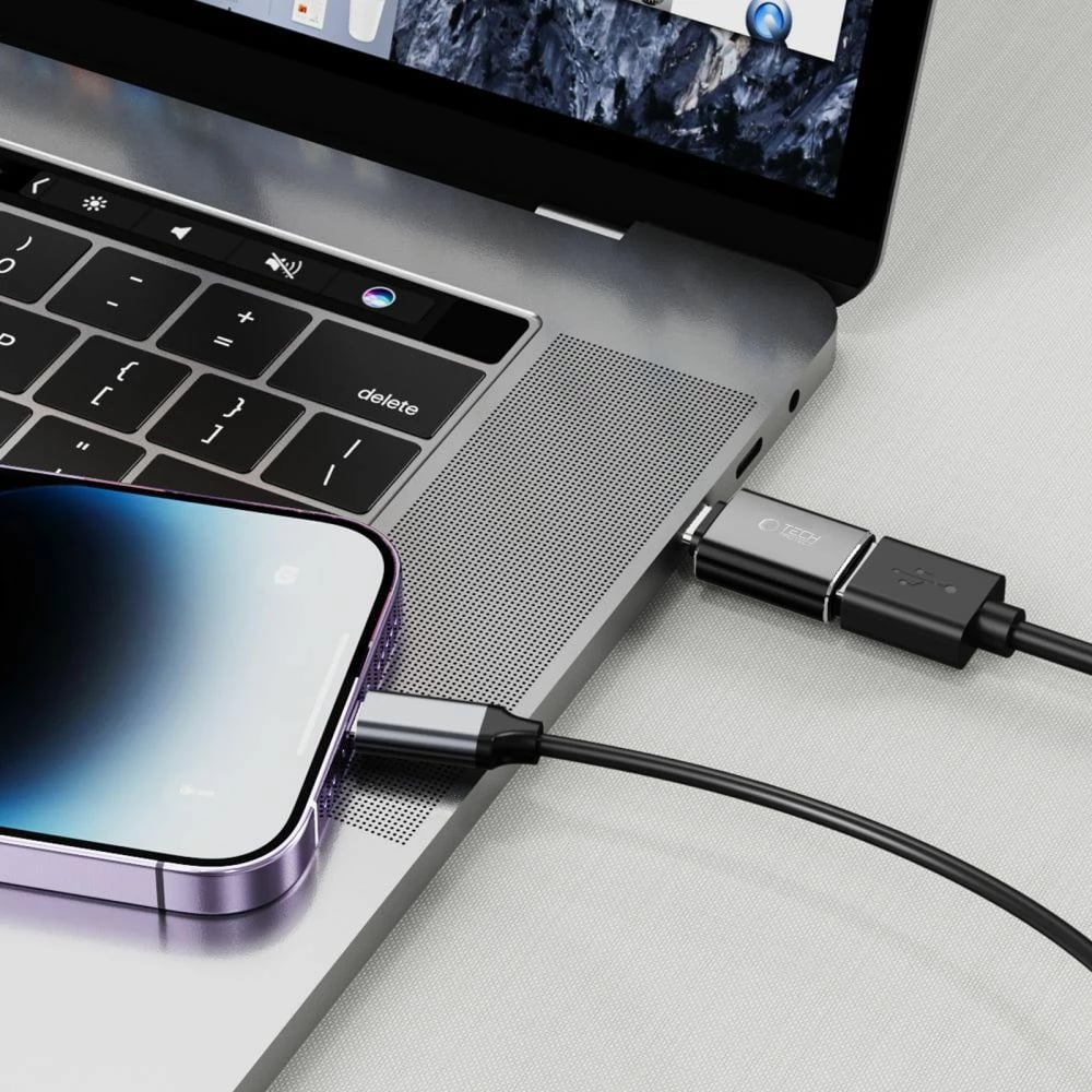 Adapter OTG Tech-Protect UltraBoost, Lightning (mashkull) në USB-A (femër), i zi