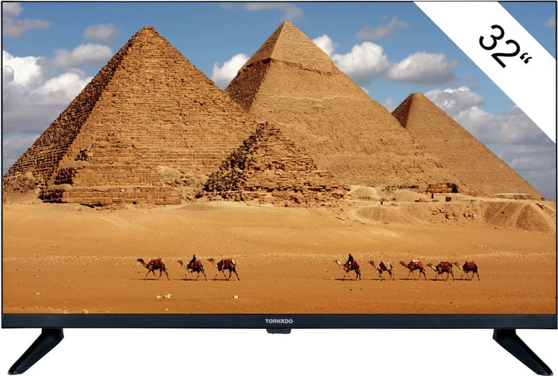 TV Tornado 32ES4301X 32" HD 1366x768 3x HDMI 2x USB e zezë