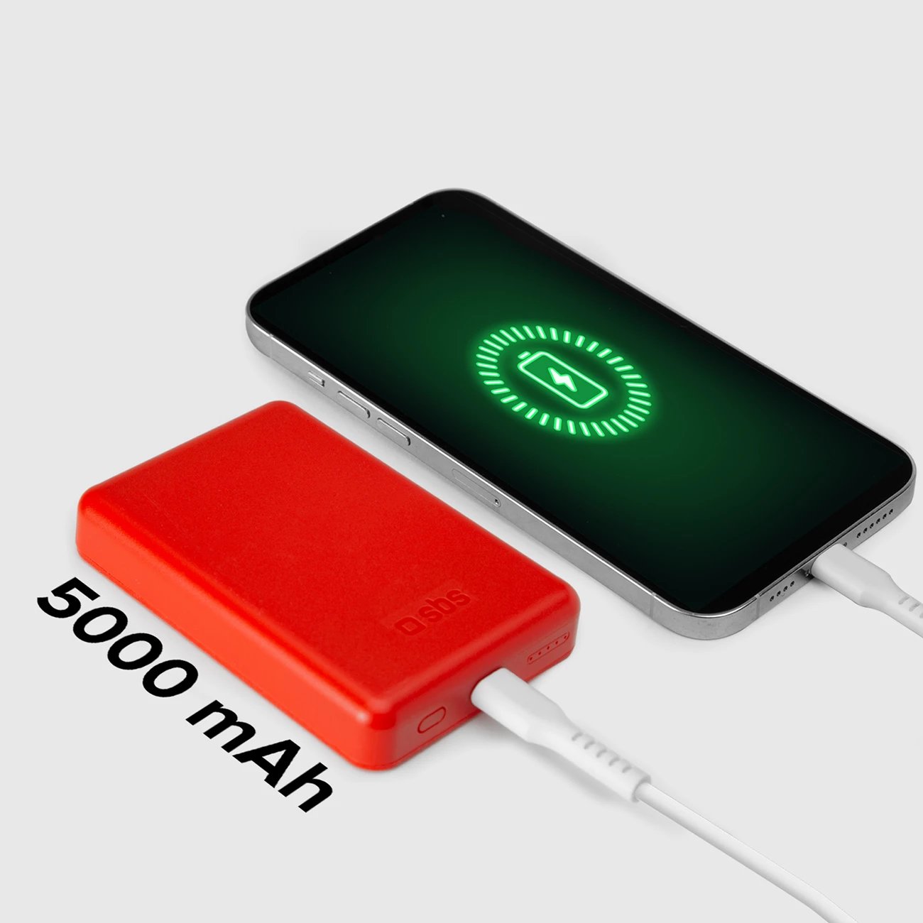 Powerbank SBS TEBB5000MAG1CR 5000 mAh, MagSafe, e kuqe
