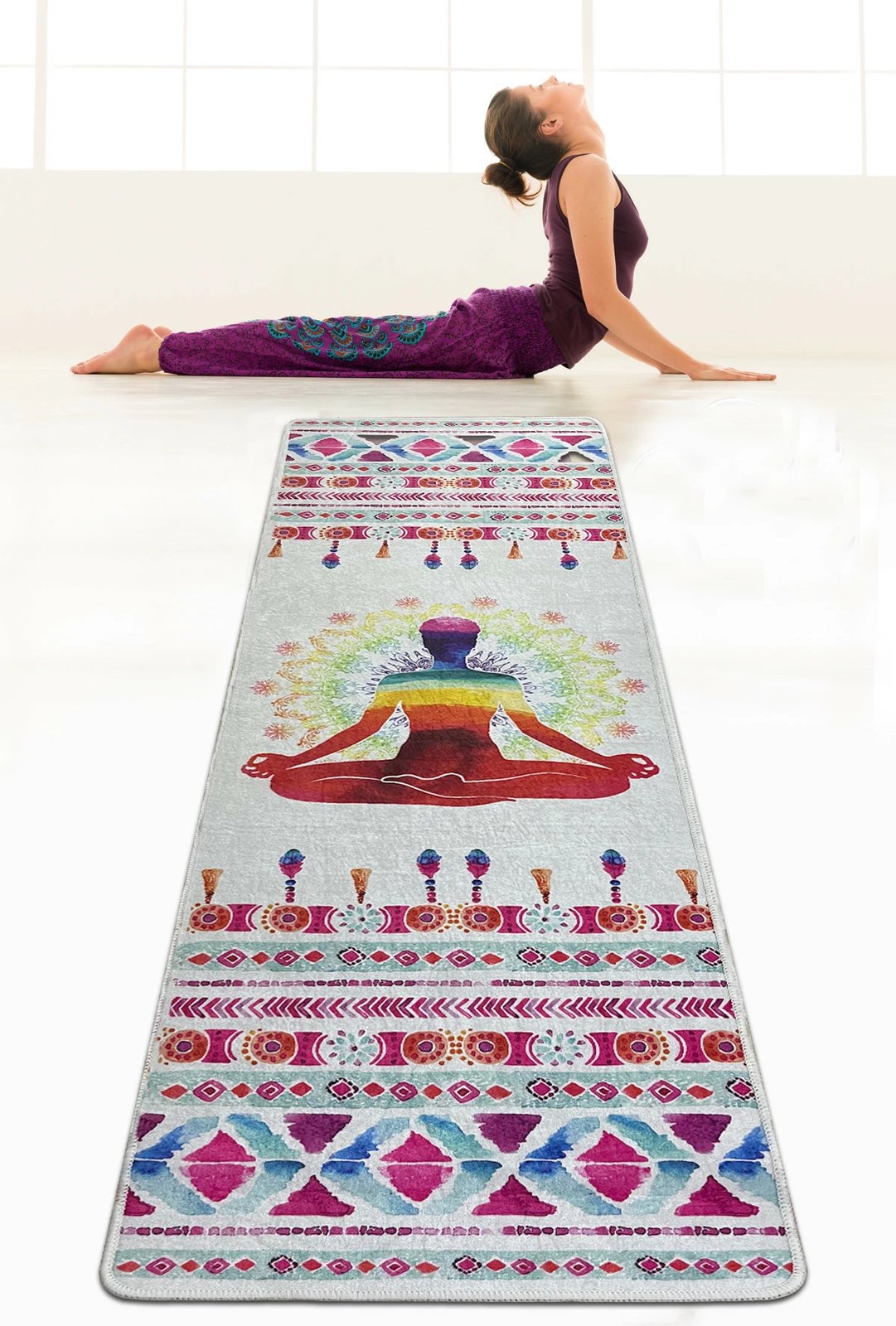 Qilim për yoga Vital And Vivid, Natara Djt, shumëngjyrësh, 60x200cm