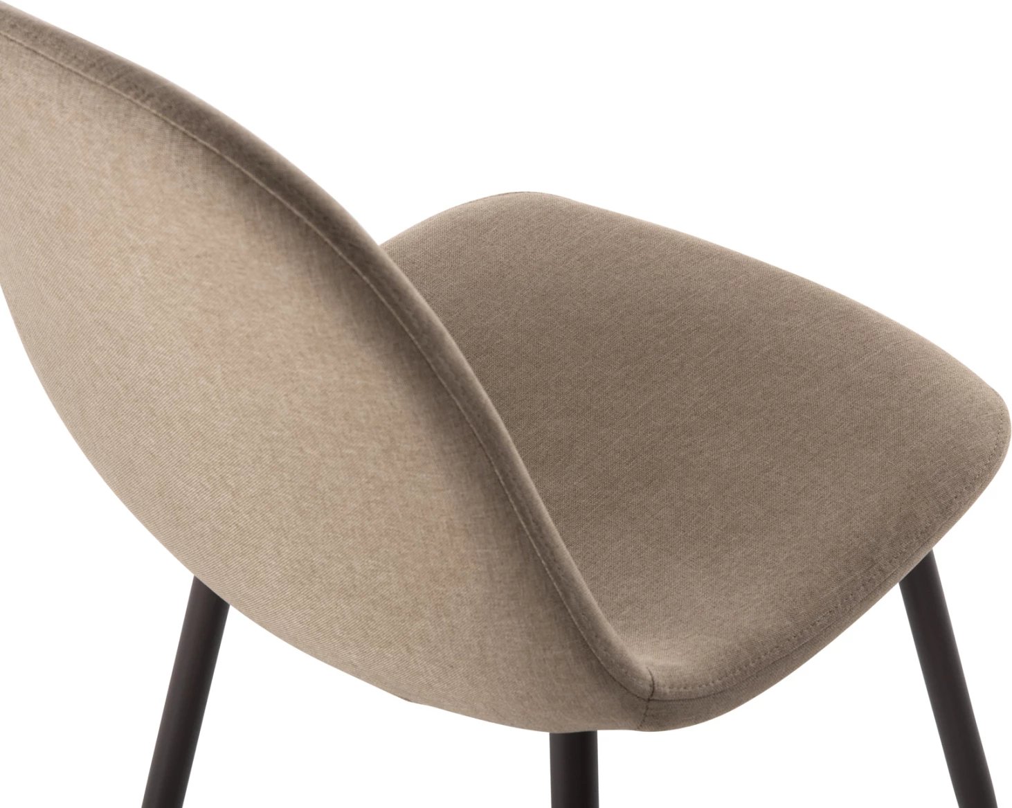 Karrige FH00100.07, pëlhurë bezhë dhe këmbë metalike, 45x52x85 cm., set prej 4 copë