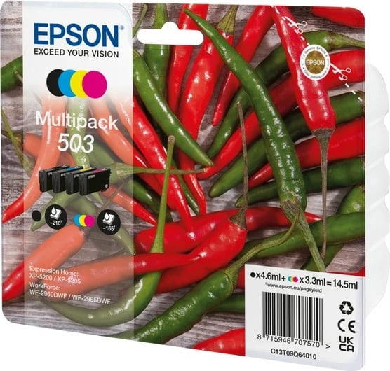 Toner Epson 503, Standard Yield, 4 ngjyra, 4 copë