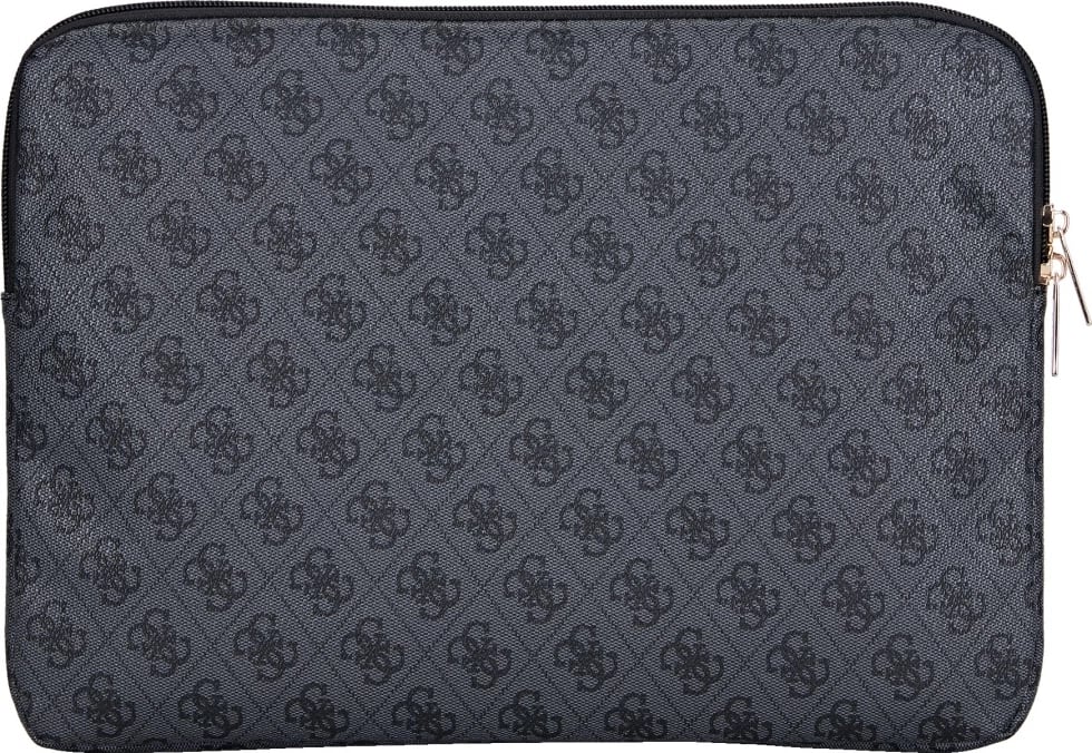 Mbështjellës laptopi Guess 4G Zipper Pocket Triangle Logo, 14", i zi
