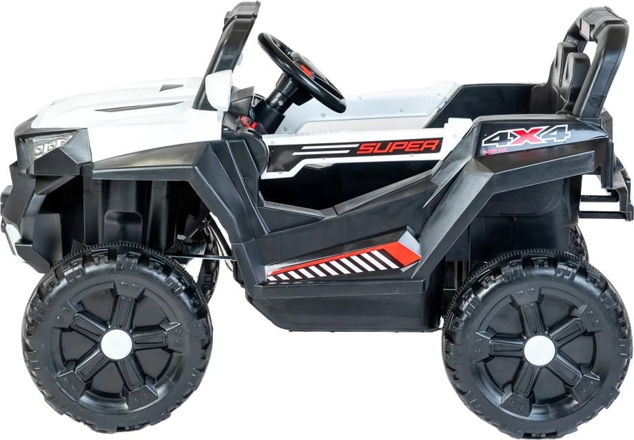 Makinë elektrike për fëmijë, Baby Mix Space, buggy stil 4x4, dy vende, e bardhë