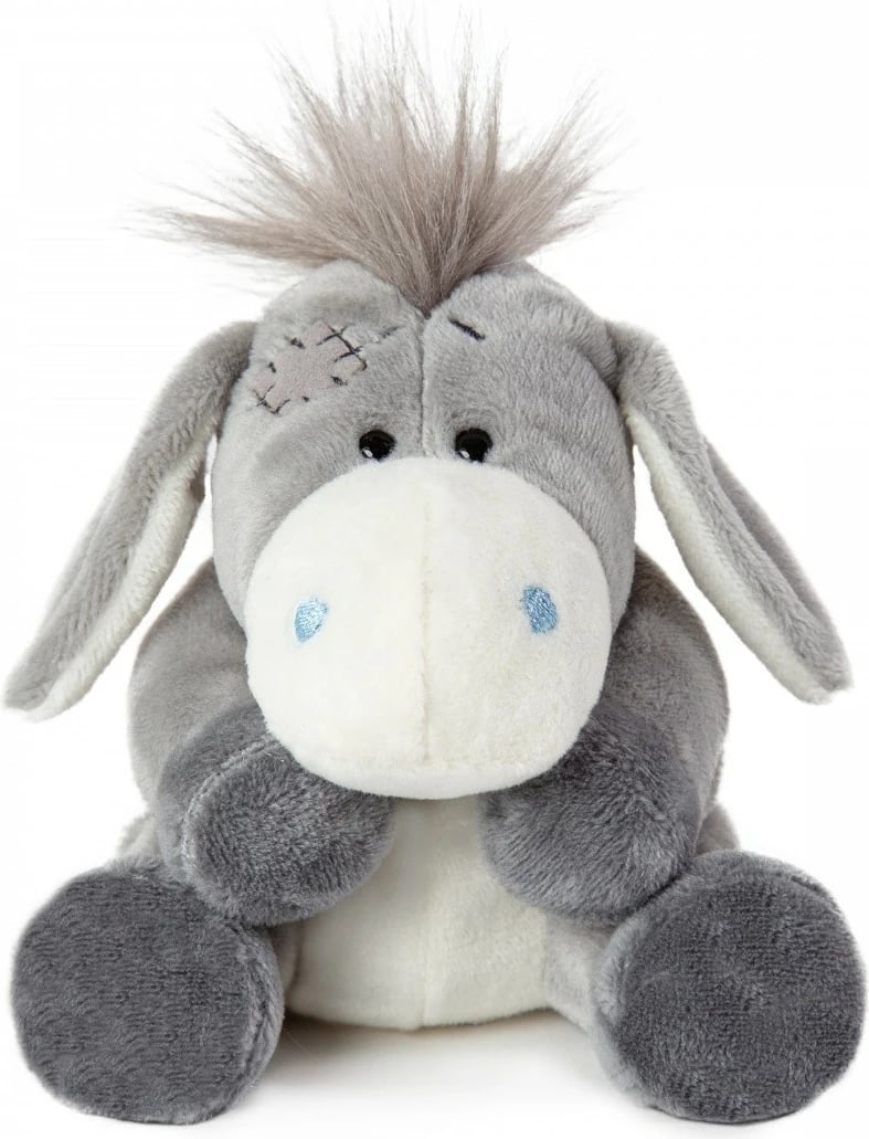 Maskotë pelushi My Blue Nose Friends Donkey Bray, 10 cm, krem-gri
