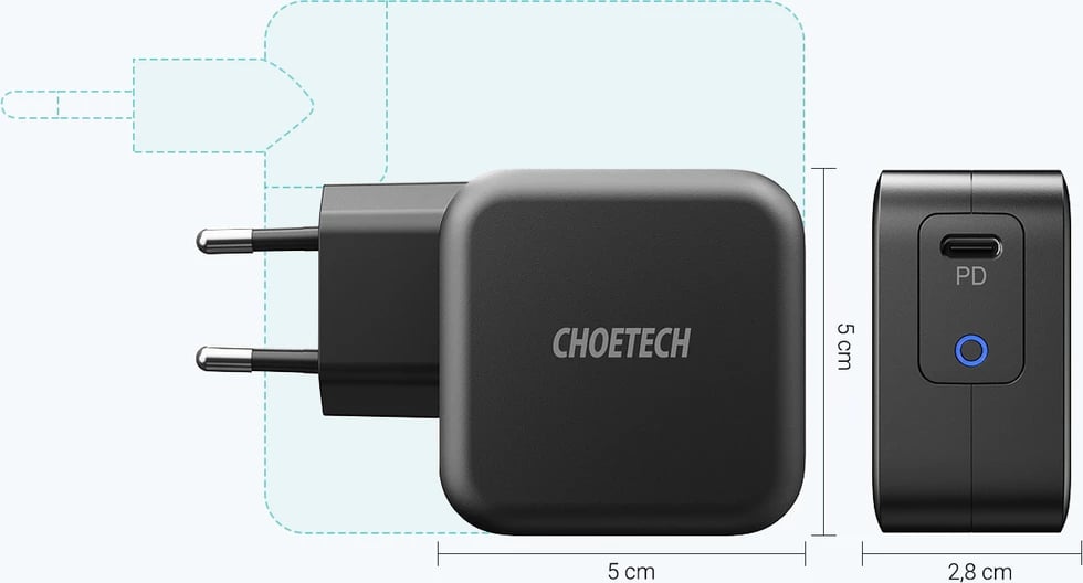Karikues muri Choetech Q6006, USB Type-C, 61W, GaN, i zi