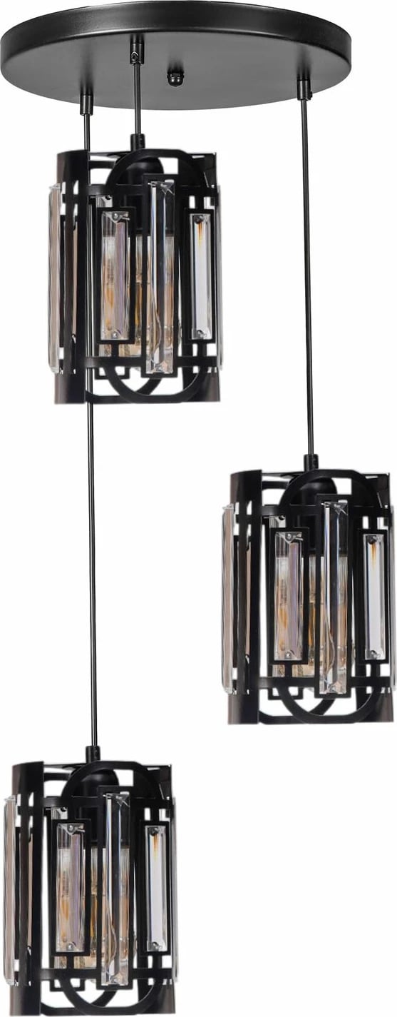 Llambë tavani Opviq, e zezë, 3 copa, 9044-3