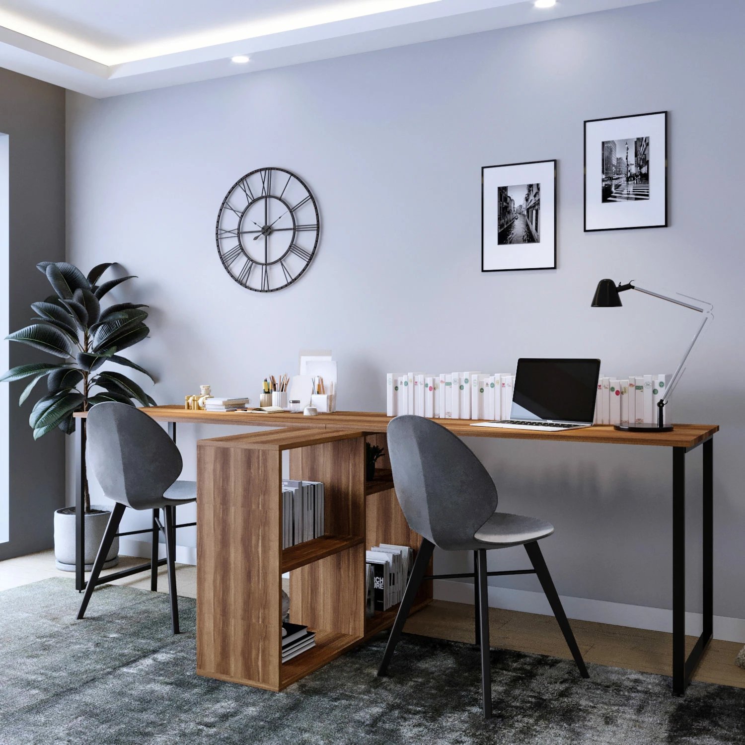 Tavolinë studimi Skye Decor, ngjyrë arre, London - L208