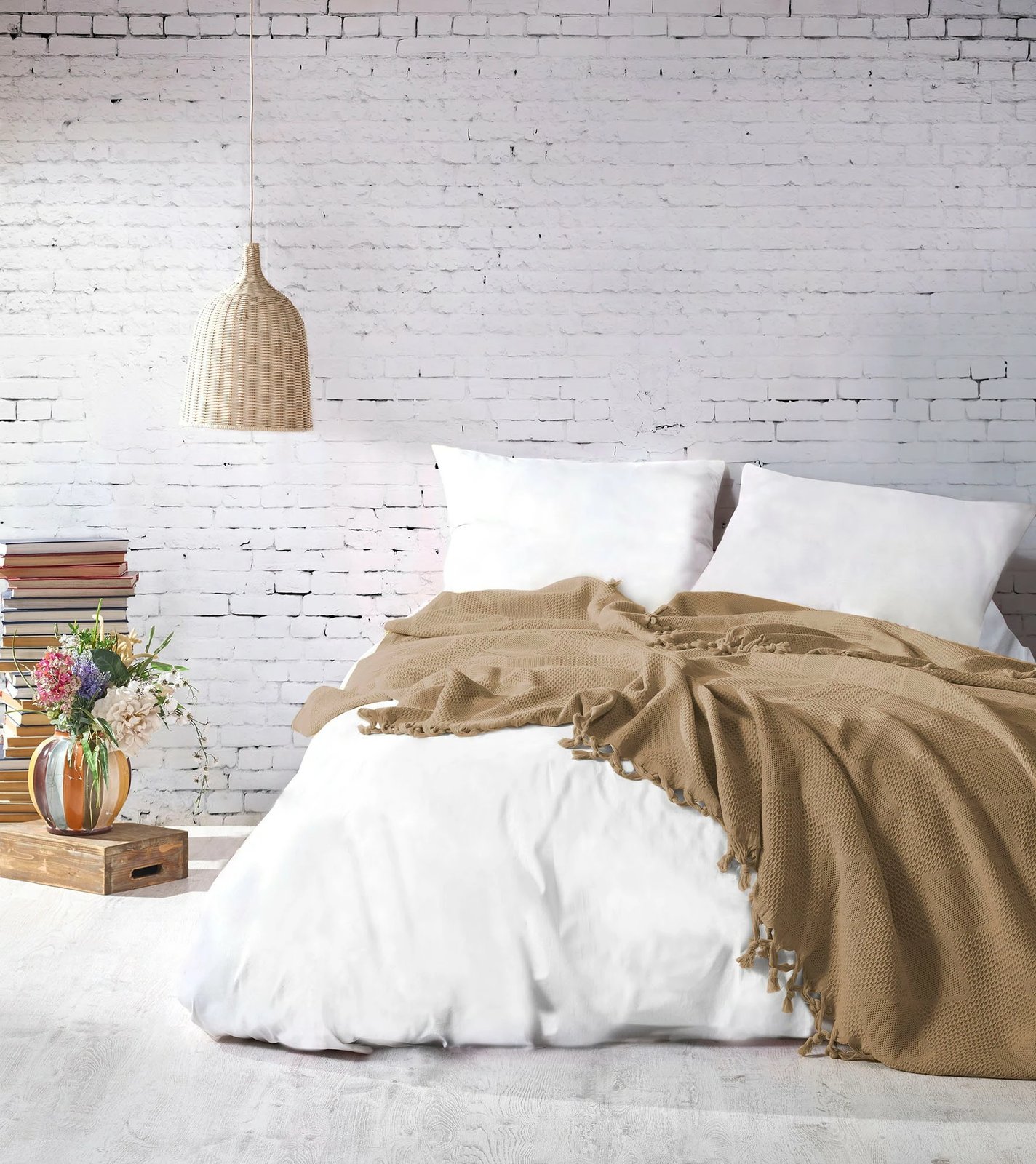 Çarçaf Double Pique, ngjyrë mustard, Mona