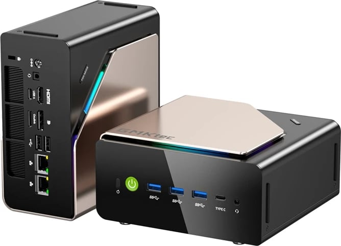 Kasë mini PC GMKtec EVO-T1, Intel Ultra 9 285H, 64GB RAM, 1TB SSD, zi
