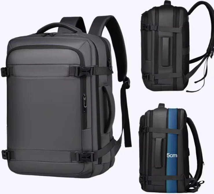 Çantë shpine, 45x30x15-20 cm, hiri