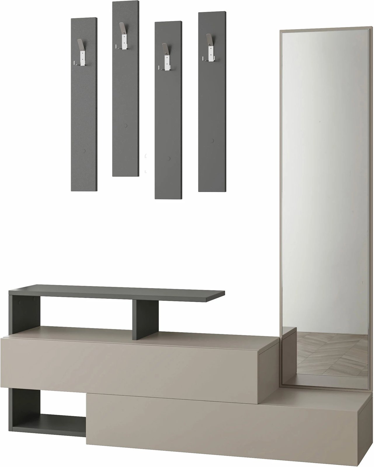 Stendë korridori Skye Decor, Ramda, ngjyrë moka e çelët, antracit