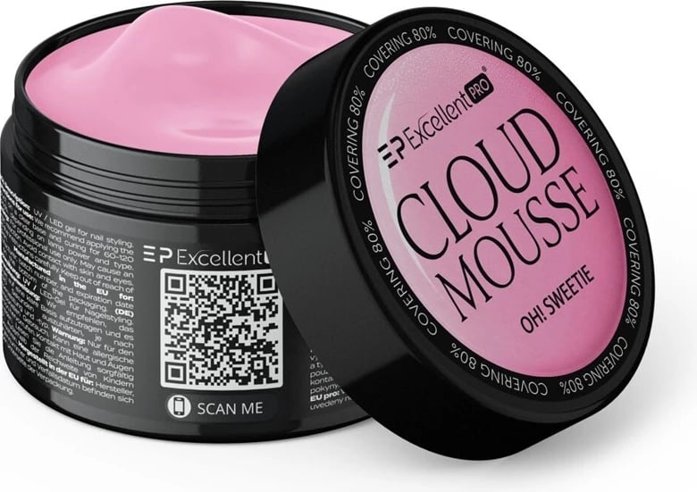 Gel ndërtues për thonj për femra Excellent PRO Cloud Mousse Oh! Sweetie, 50g