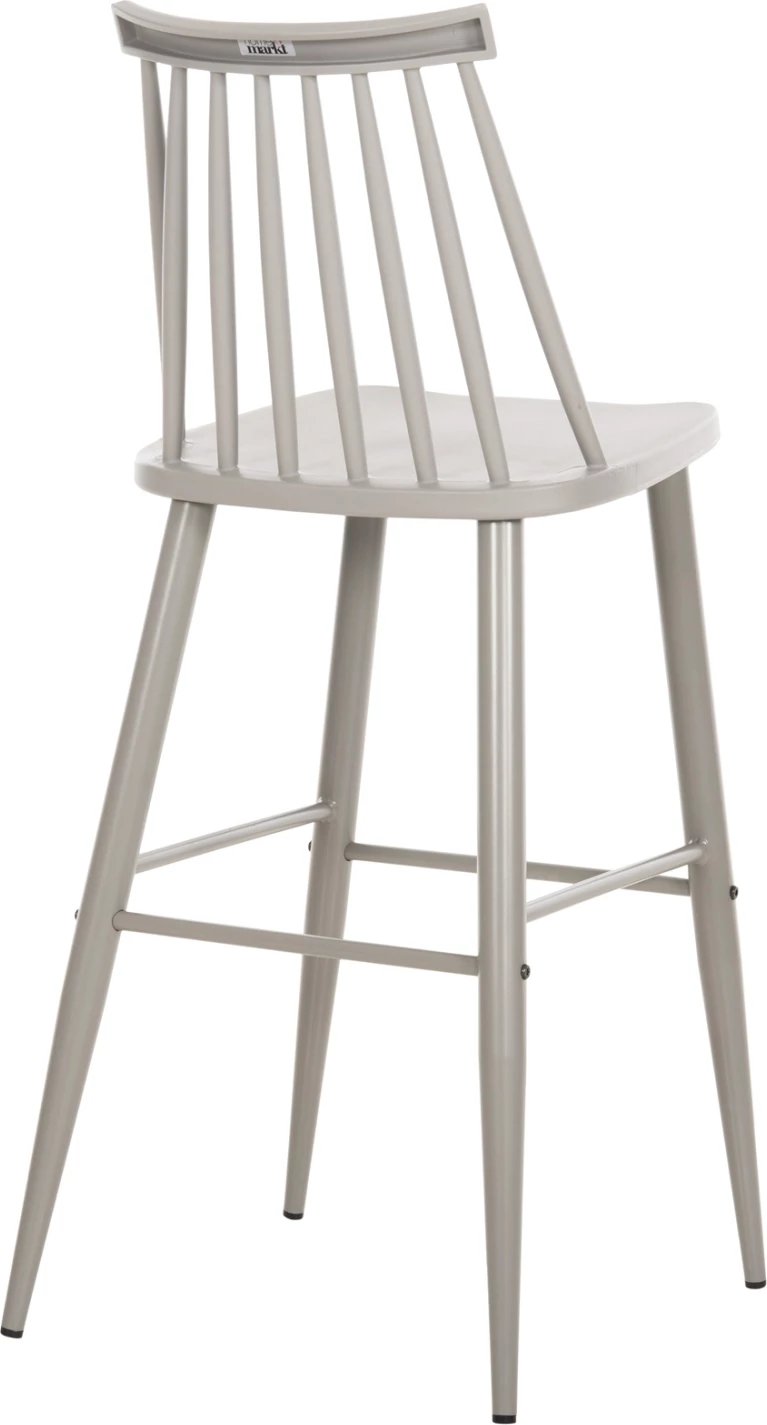 Karrige për bar, vend i lartë, VANESSA FH8459.20, gri PP & këmbë metalike gri, 47x48,5x107H cm., set prej 2 copë