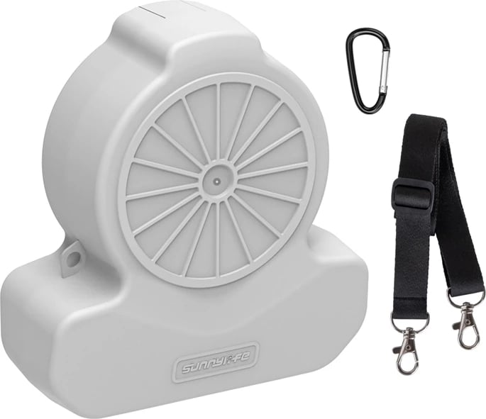 Mbështjellës mini Sunnylife FP-SN953-GY për DJI FLIP, plastikë, gri, me rrip dhe karabinë