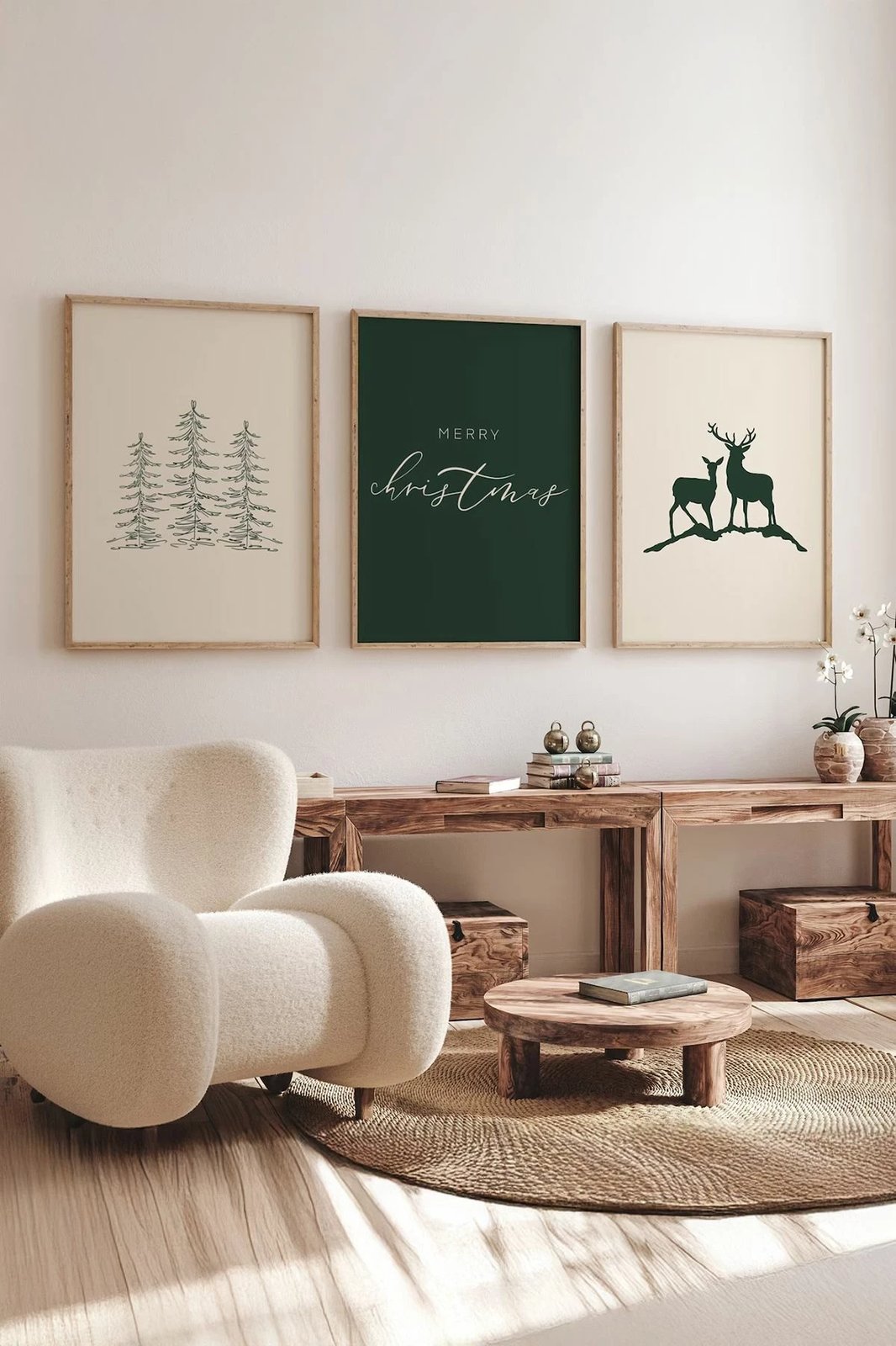 Pikturë dekorative me kornizë (3 copë), Wallity, Nwyearmdl13