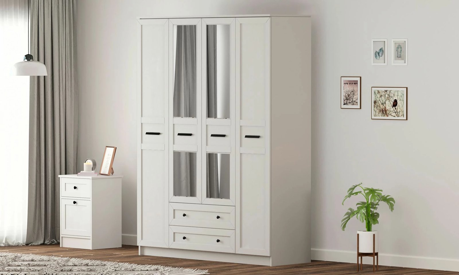 Dollap Skye Decor, Rb-168-01-011, ngjyrë e bardhë mat