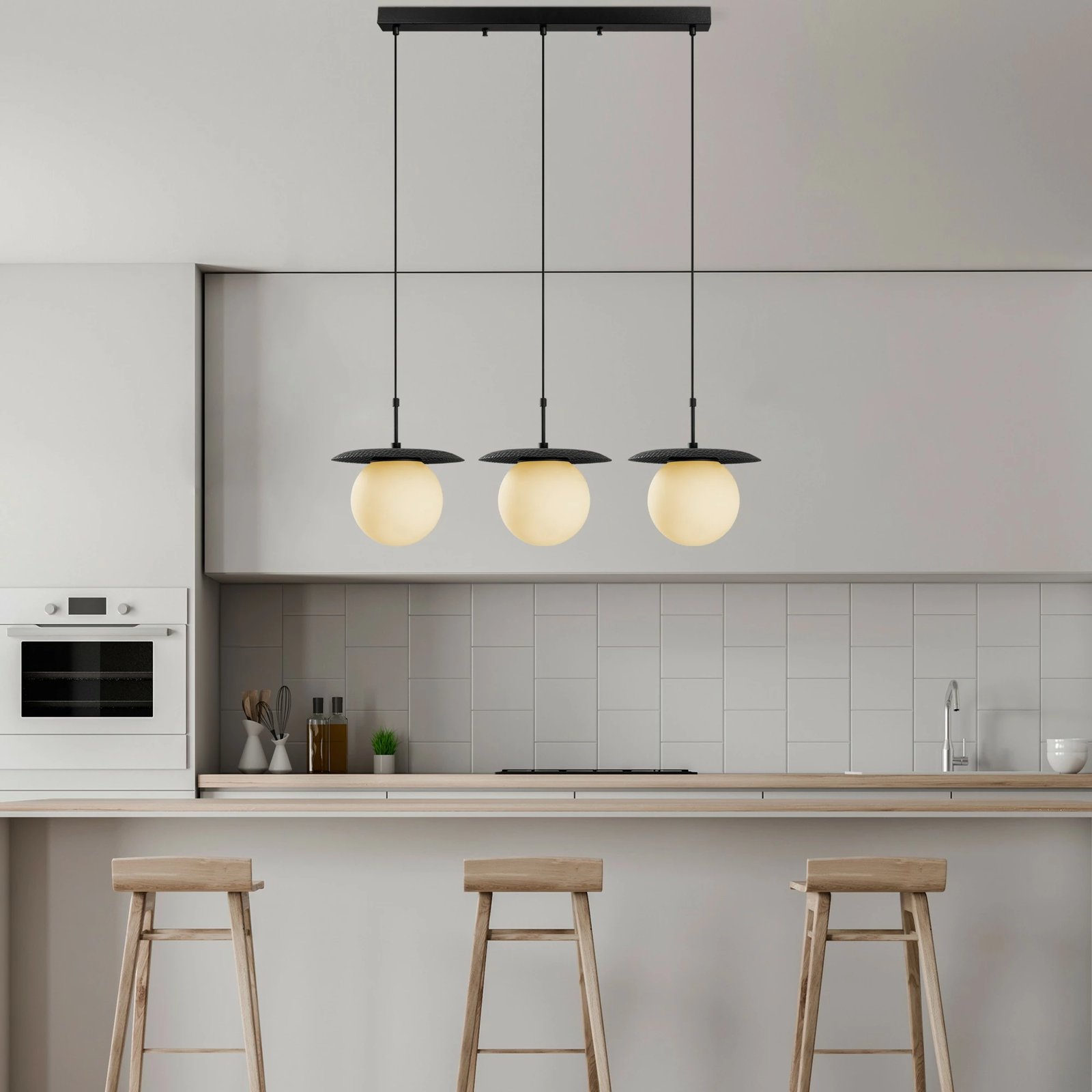 Llambë varëse Opviq, Anemon - 13835, trup metalik, e zezë