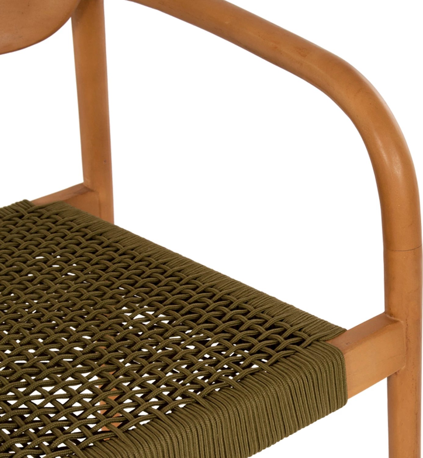 Karrige OSLO FH9636.05 dru teak natyral & litar jeshil 55x54x80Hcm