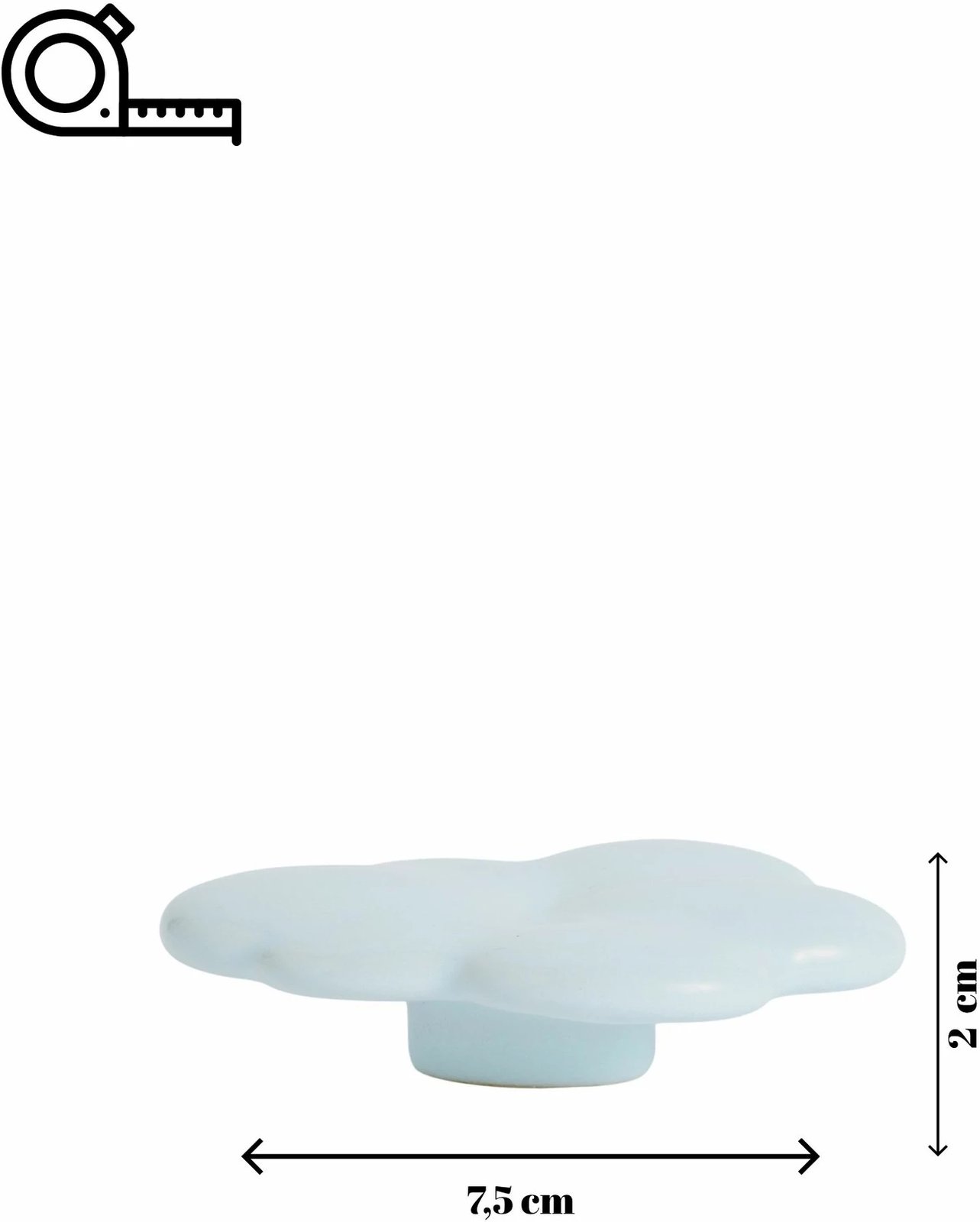 Dorez dekorative formë reje, ngjyrë e kaltër, Evila Originals