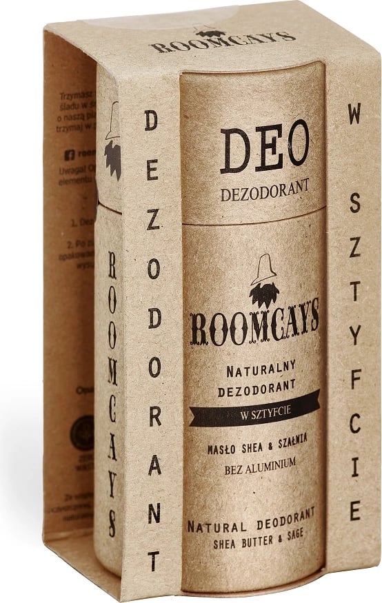Deodorant stick për meshkuj ROOMCAYS Natural Shea Butter & Sage 65ml