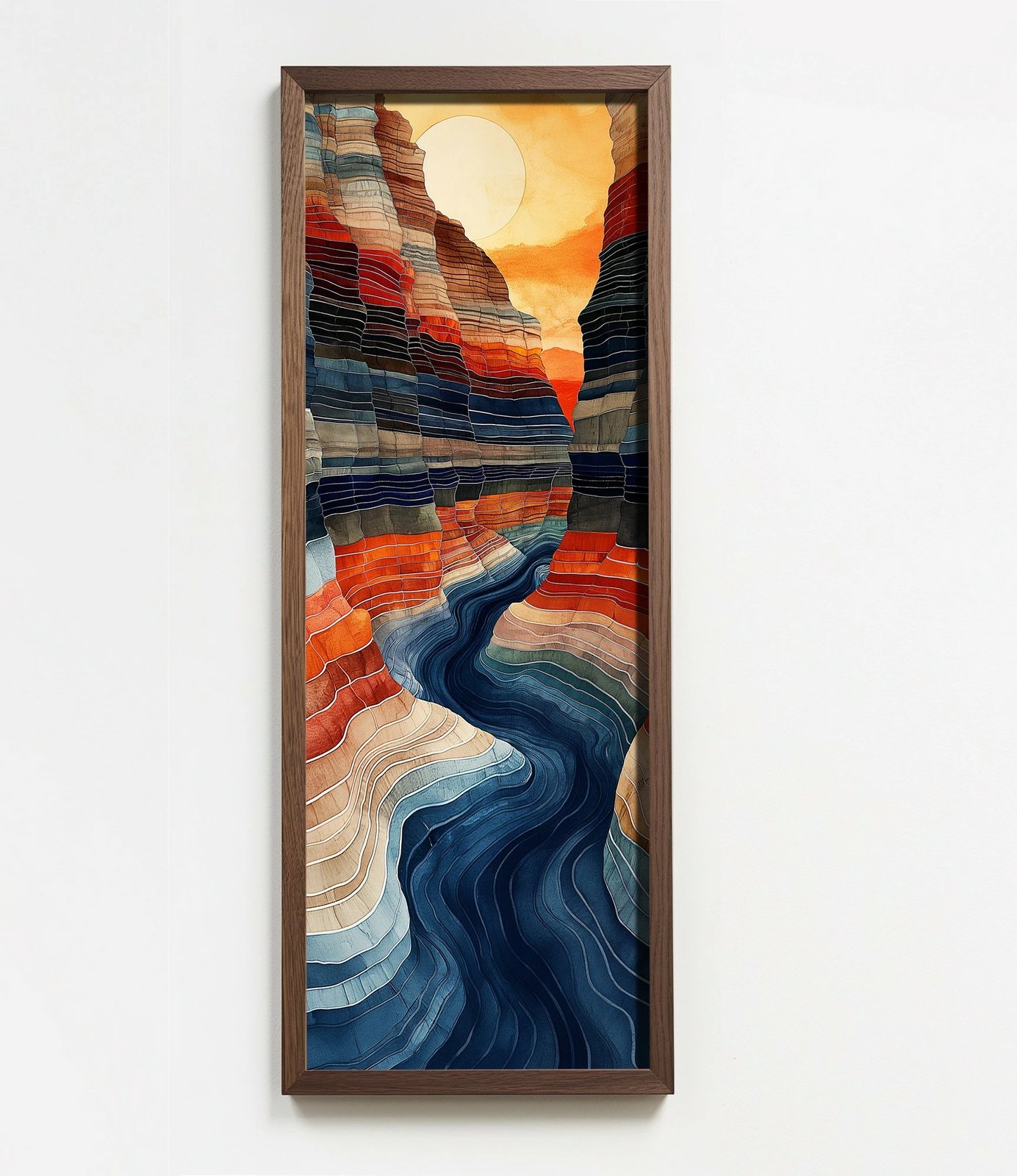 Pikturë dekorative me kornizë MDF, shumëngjyrëshe, Wallity, LONG013-S/120-40