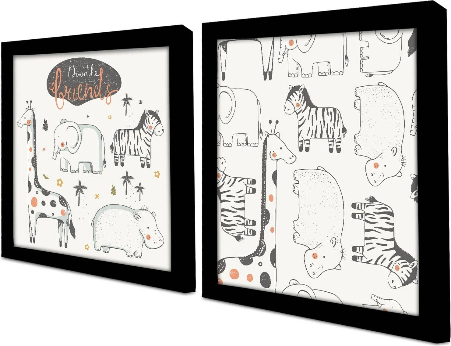 Pikturë dekorative me kornizë MDF (2 copë), Wallity, 2P3333SCT-001