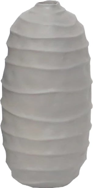 Vazo dekorative prej qeramike, ngjyrë gri, 13x13x26cm