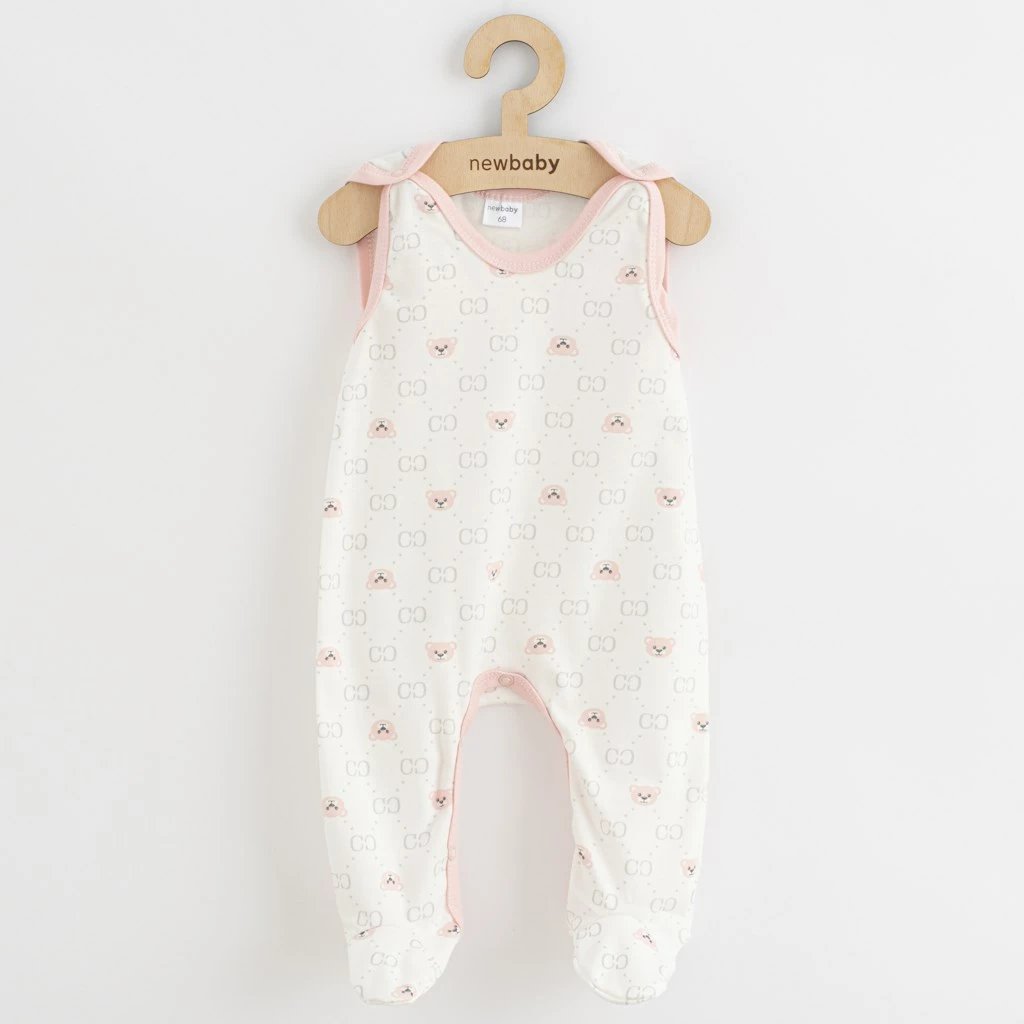 pizhama njëpjesëshe për bebe (onesie), NEW BABY, Classic II Girl, madhësi 74 (6-9m), pambuk 100%, rozë, set 3 copë