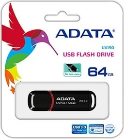 USB stick ADATA DashDrive UV150 64GB, e zezë