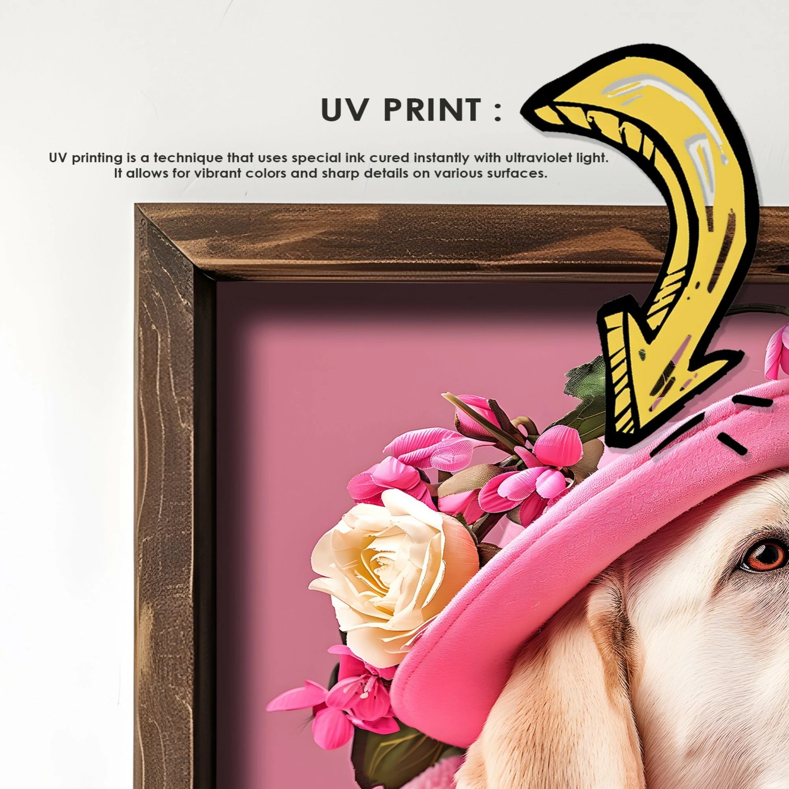 Pikturë dekorative me kornizë MDF, shumëngjyrëshe, Wallity GE077-L