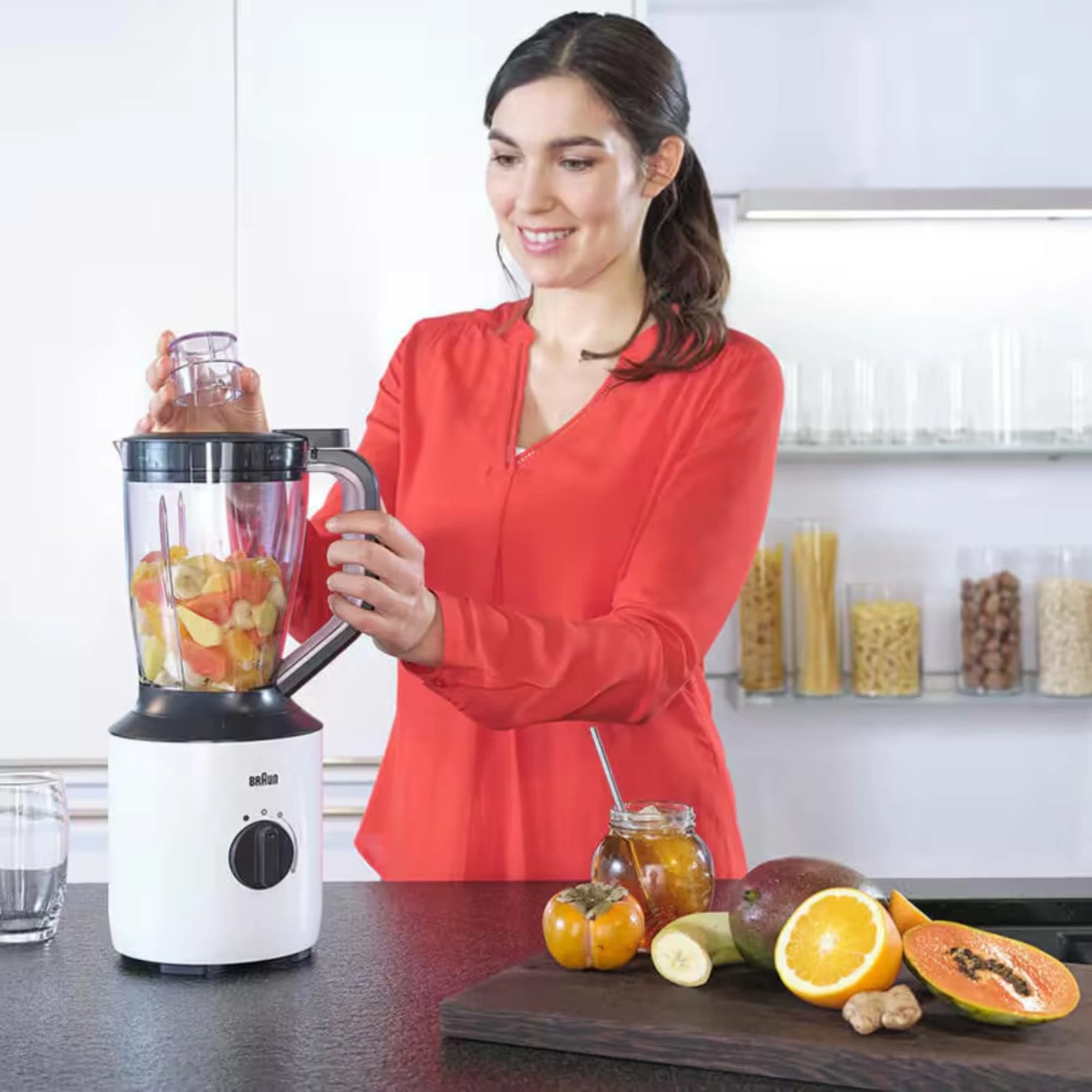 Blender, Braun JB3100WH, 2 L 800 W, i bardhë