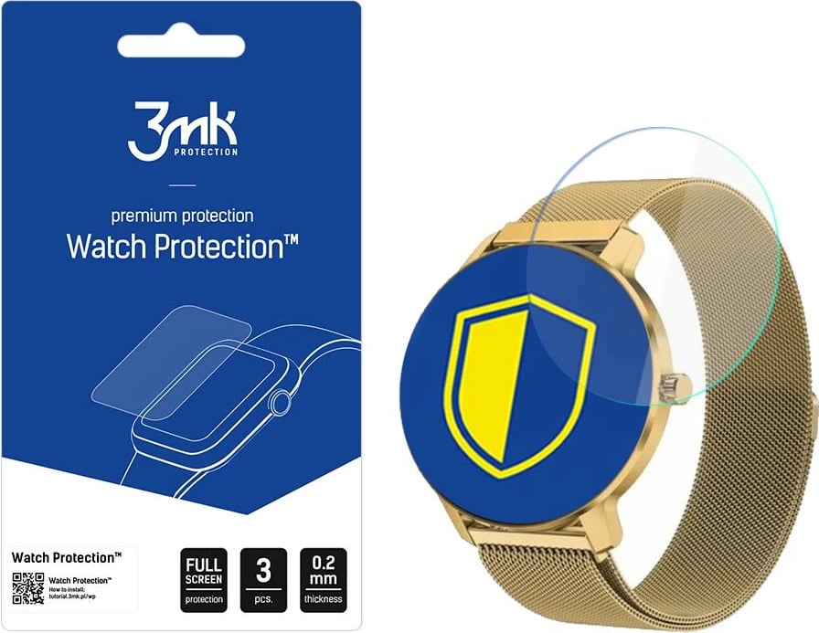Mbrojtës ekrani për smartwatch 3mk Protection Watch Protection FlexibleGlass, për Bemi ARI, set 3 copë